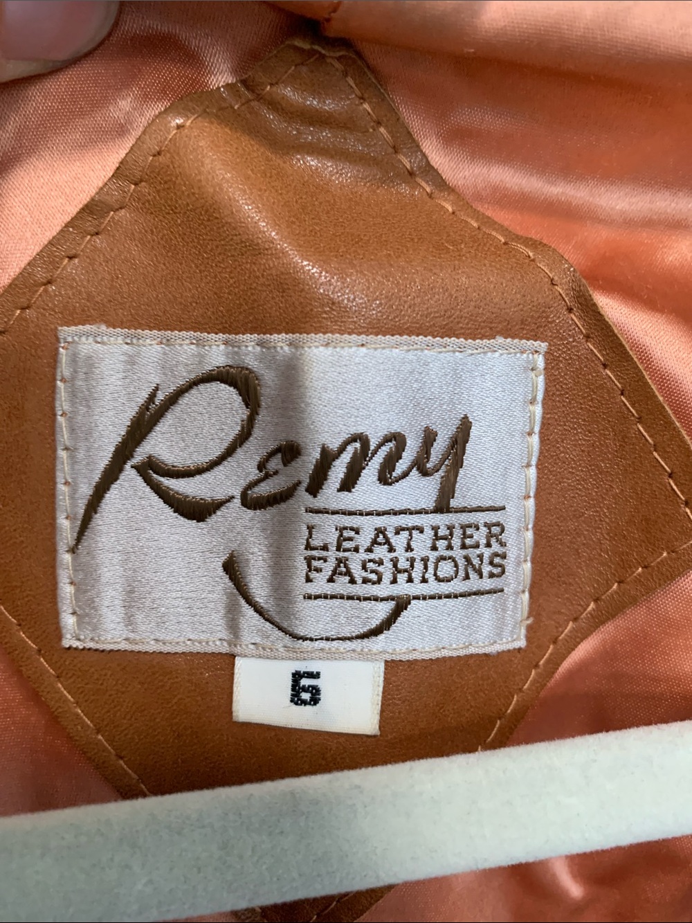 Remy Leather Tan Belted Leather Trench Coat - Picture 2 of 8